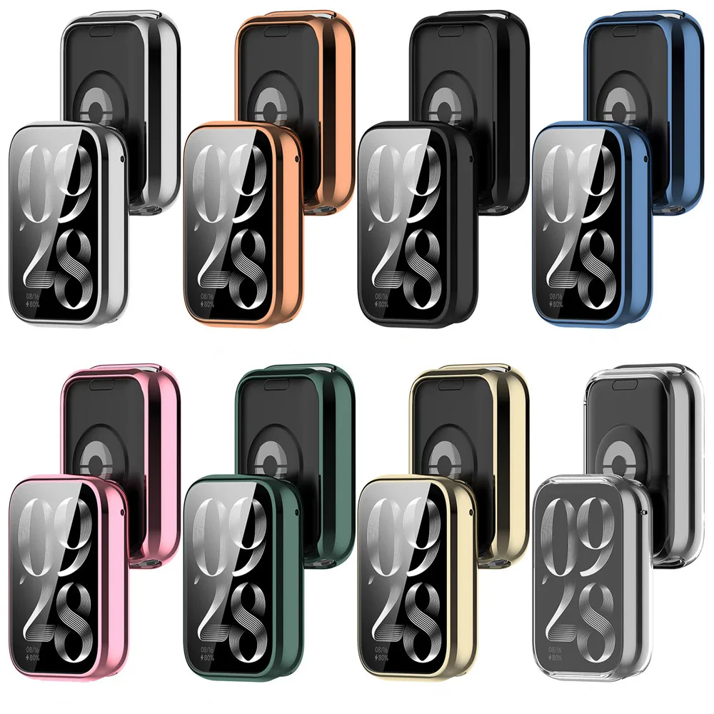 Case Cover and Tempered Glass Screen Protector For Xiaomi Mi band 8 pro Frame High Quality PC Slim Protective Accessories for Mi