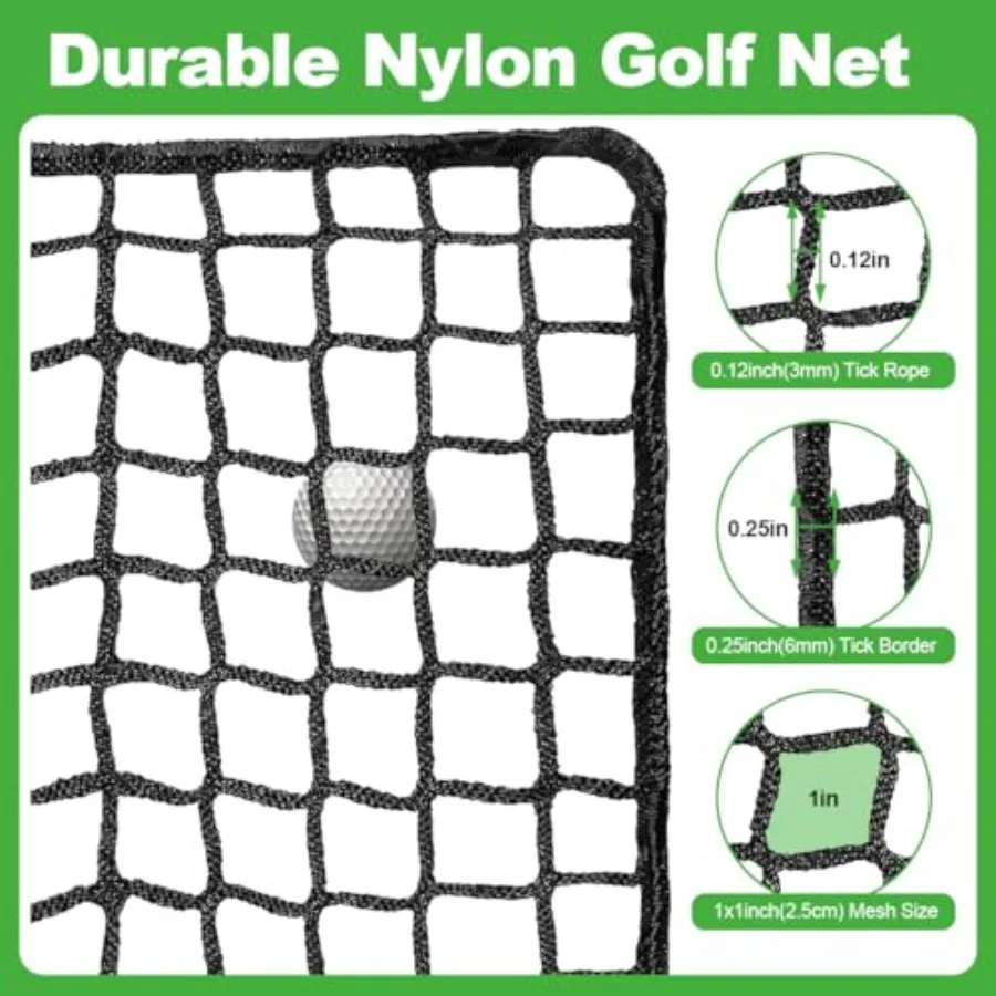 Golf Practice Net, // Golf Hitting Hanging Kit, Sports Practice Barrier Net for Backyard and Garage, Indoor/Outdoor DIY Sports
