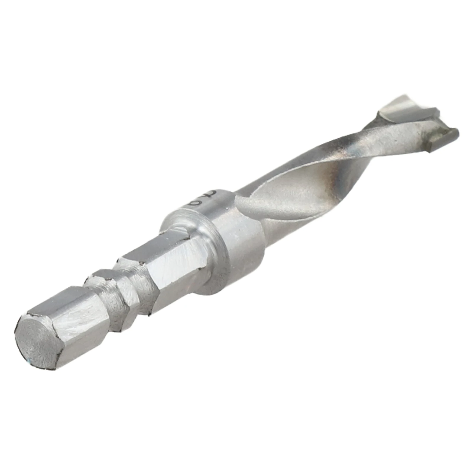 Woodworking Drill Bit with Hexagonal Handle for Use with Rechargeable and Bench Drills Featuring Stable Clamping