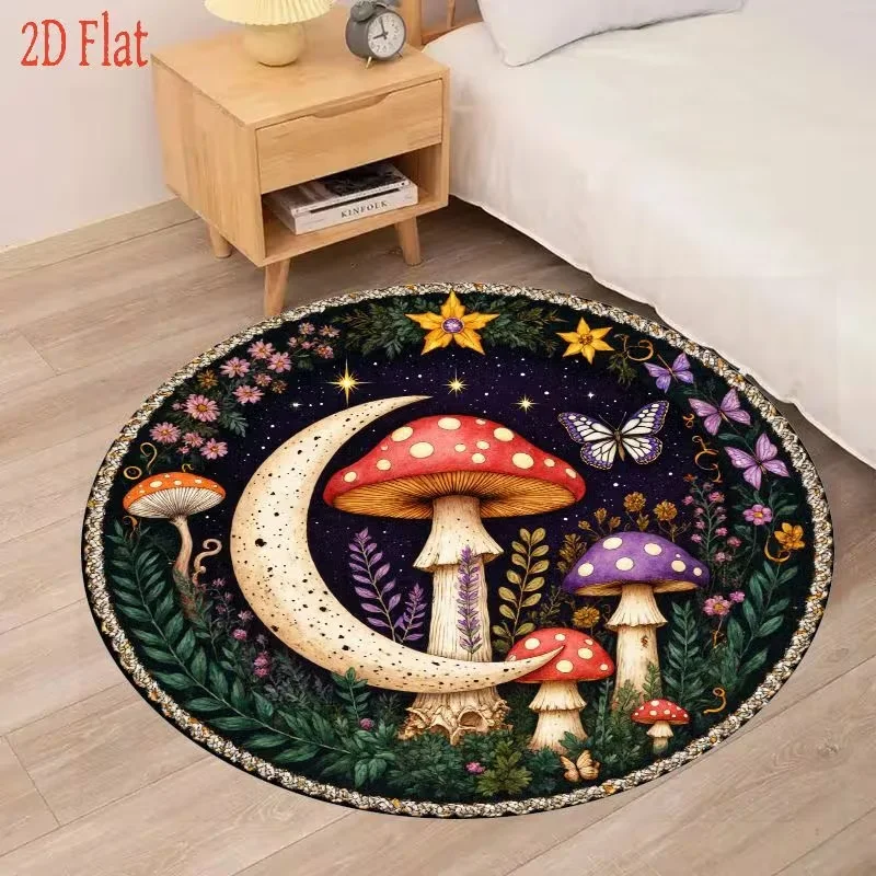 Vintage Moon Mushroom Butterfl - Desk Setup Dark ulasan dan harga