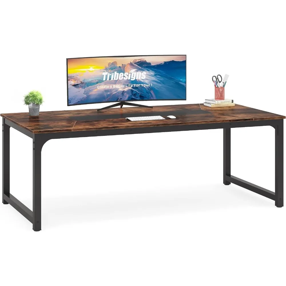 

Tribesigns Modern Computer Desk, 78.7 x 39.4 inch X Large Executive Office Desk Computer Table Study Writing Desk Workstation