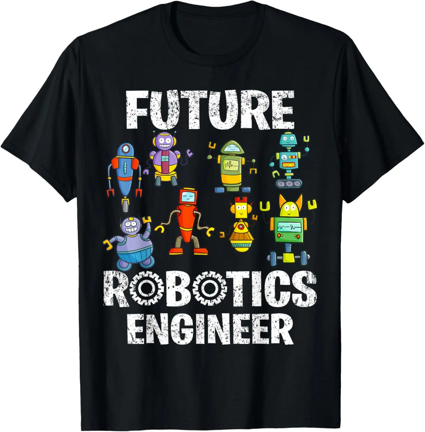 Futur ingénieur robotique drôle Robot ingénierie enfants T-Shirt hommes et femmes manches courtes décontracté individualité Camiseta