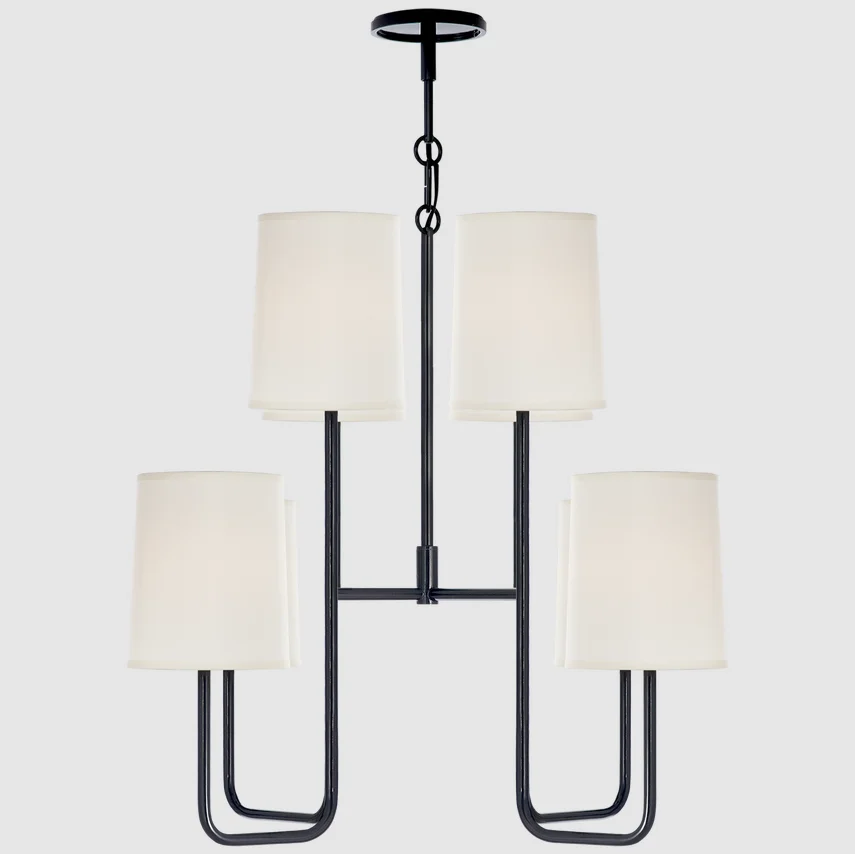 XZ Kitchen Island Copper Nordic American Vintage Brass Handing Lamp Led Dining Room Chandelier High Ceiling Light Design Pendant view 3