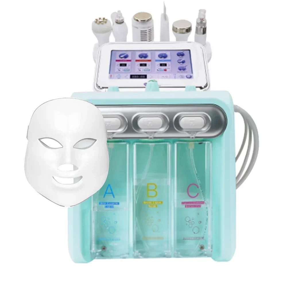 7 In1 Water Oxygen Hydro Dermabrasion Facial Machine Lifting H2O2 Small Bubble Deep Cleansing Aqua facial Device Skin Care For S