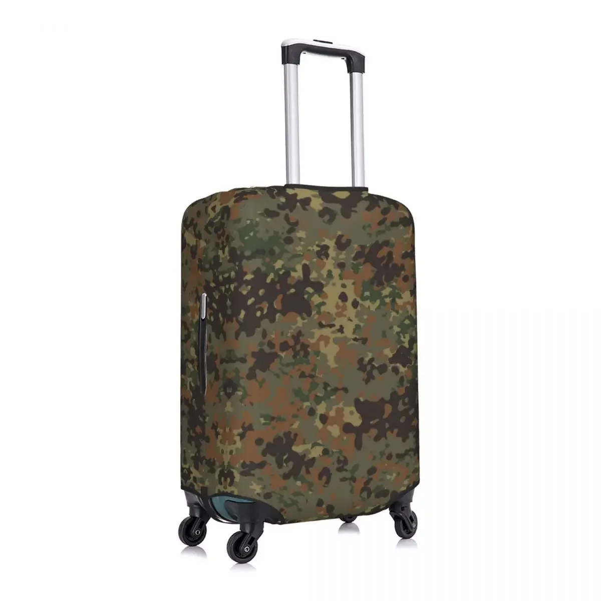 Custom Flecktarn Camo Luggage Cover Elastic Military Army Camouflage Travel Suitcase Protective Covers Fits 18-32 Inch