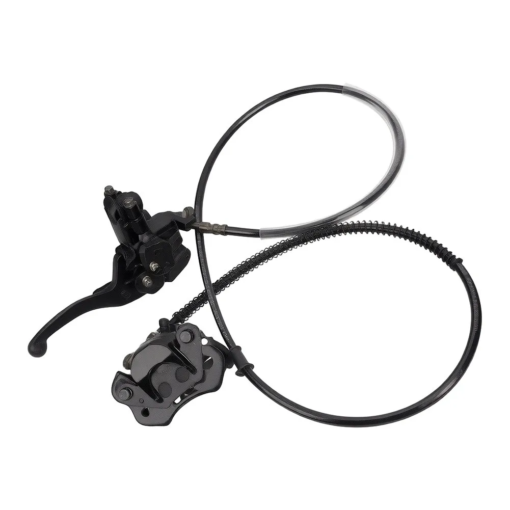 Left Hand Rear Hydraulic Brake Assembly Master Cylinder Lever Hose Caliper For 50 70 90 110 125 150 200 250 Cc For ATV For Quad