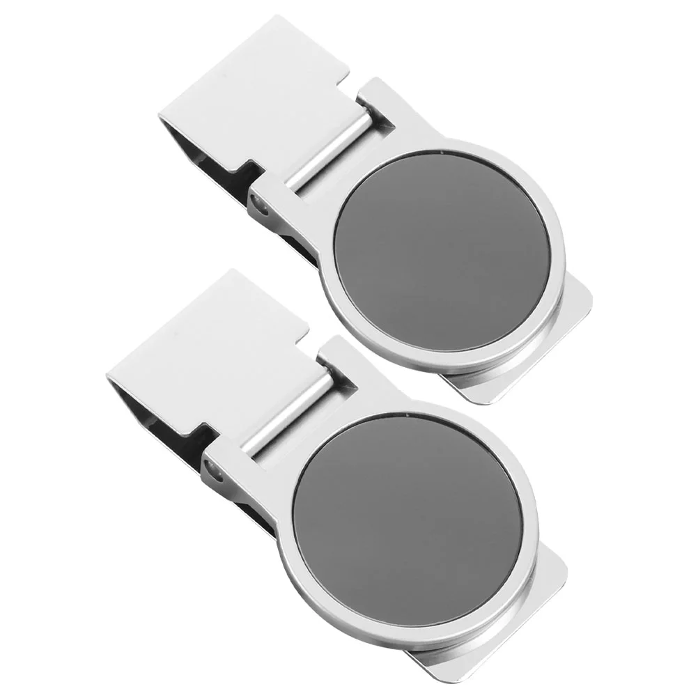 2 Pcs Stainless Steel Wallet Money Holder for Cash Small Clip Bill Folder Banknote