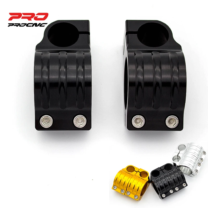 

Black 30mm - 55mm CNC Aluminum 7/8" Universal CNC Motorcycle Regular Handle Bar Handlebars Clip On Heads Clamps Accessories