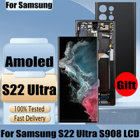 AMOLED For Samsung S22 Ultra 5G LCD S908 S908B S908U S908W S908N Display Touch Screen Digitizer Assembly For Samsung S22U Screen