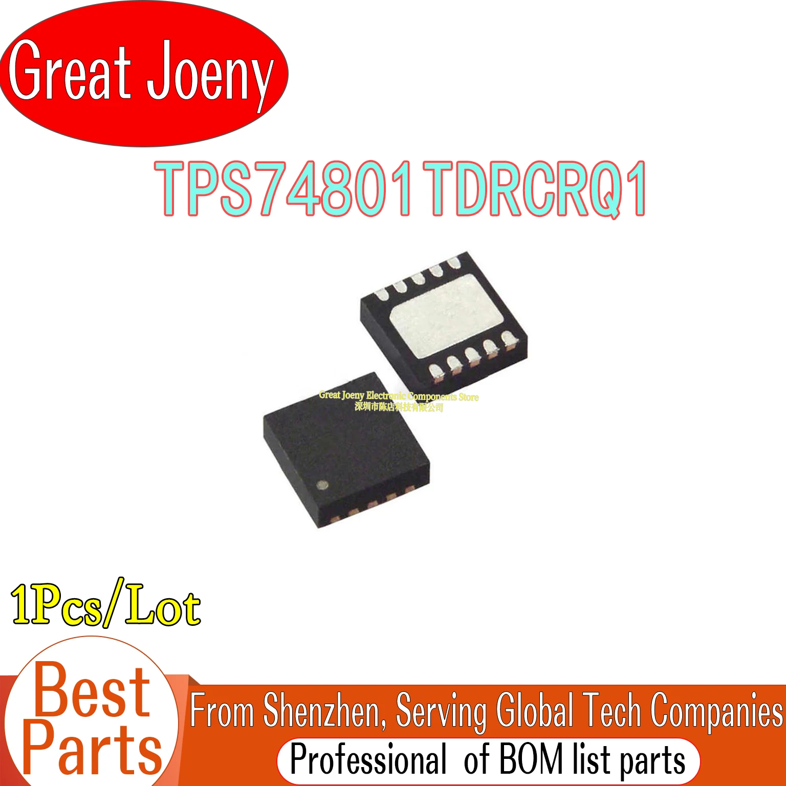 100% New Original QVK TPS74801TDRCRQ1 TPS74801 IC Chipset VSON-10
