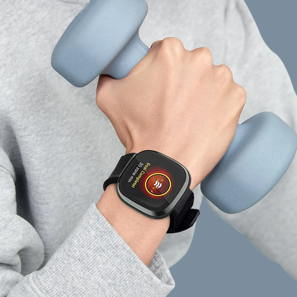 360Full Cover Case for Fitbit Sense 2 Smart Watch Soft TPU All-Around Bumper Shell Anti-drop for Fitbit Versa 4 Screen Protector