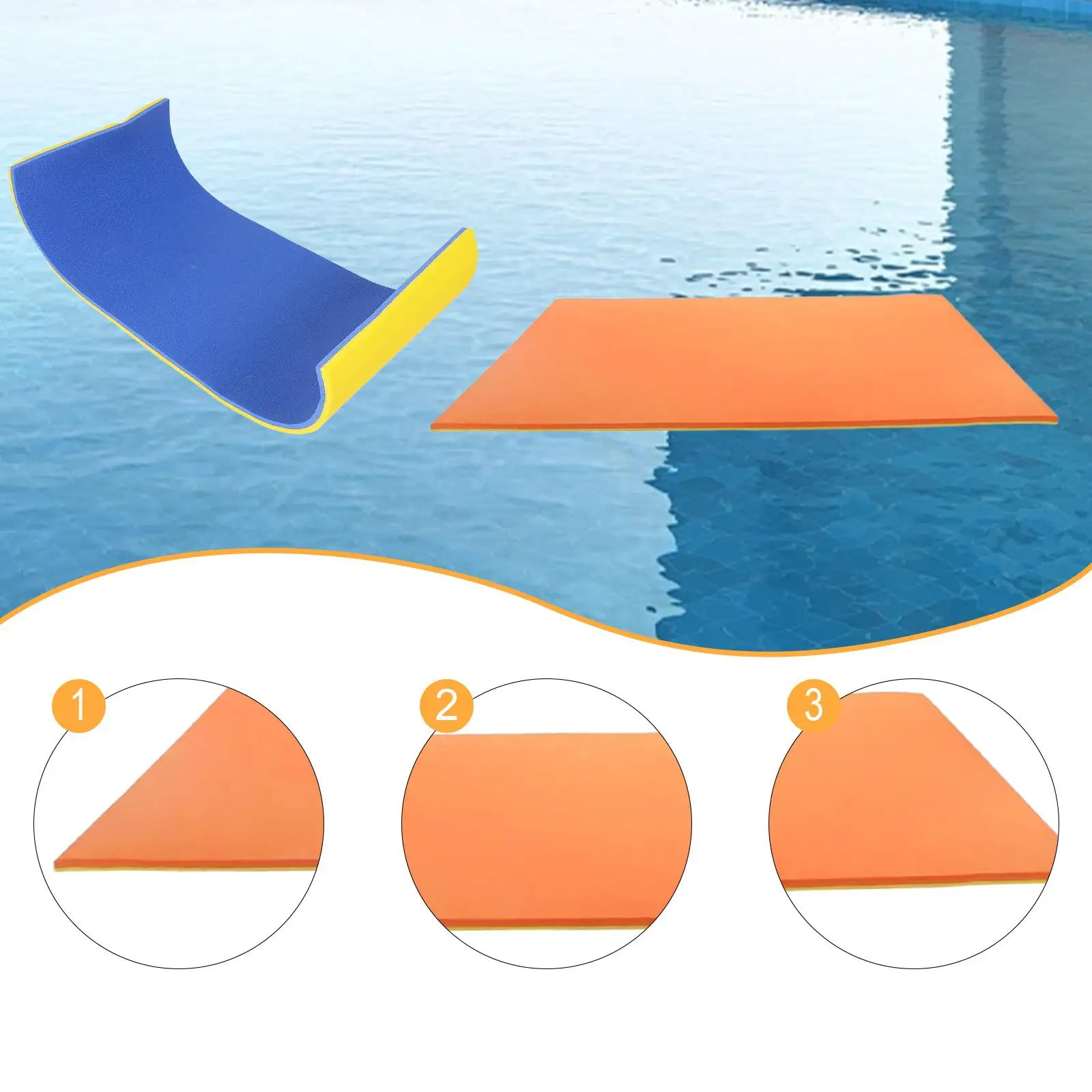 

Water Floating Pad Lightweight Foam Lake Floating Mat for River Summer Boat