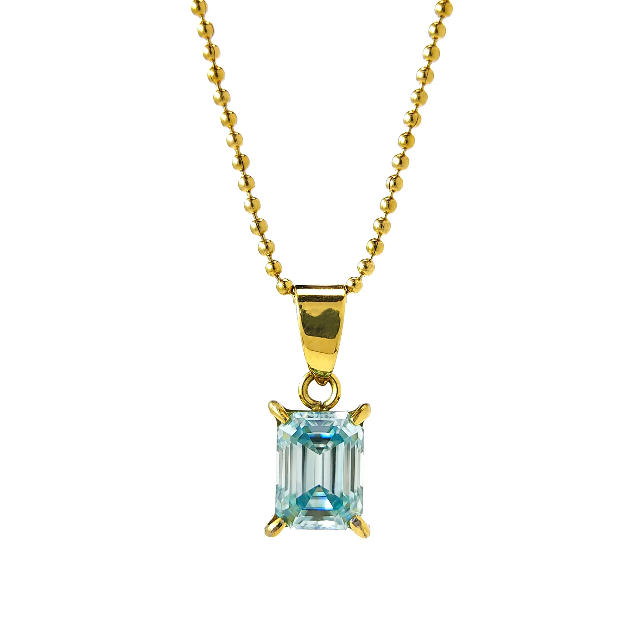 

Колье с синтетическим муассанитом 2.0 карата, 1 шт., изысканное и тонкое исполнение.