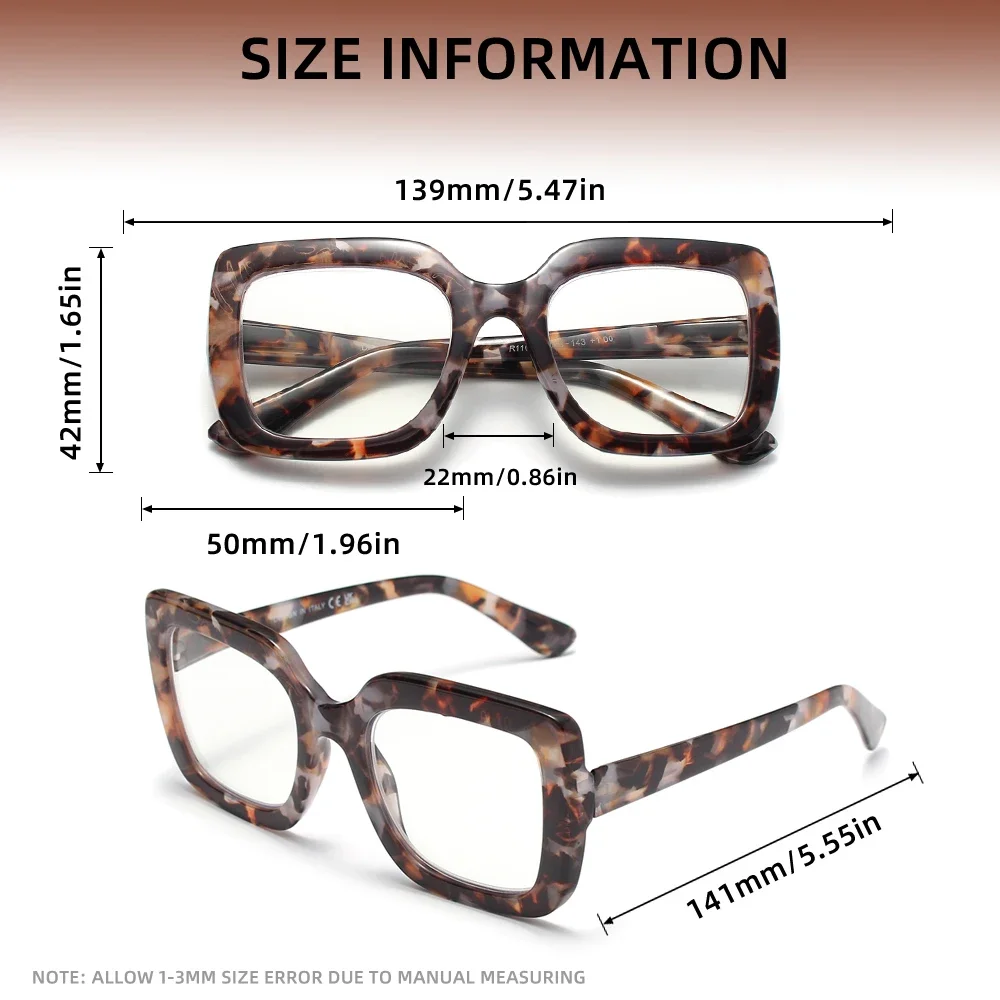 KINGDREAM نظارات للقراءة إطار كبير للرجال النساء طول النظر الشيخوخي نظارات القارئ + 1.0 + 1.5 + 2.0 + 2.5 + 3.0 + 3.5