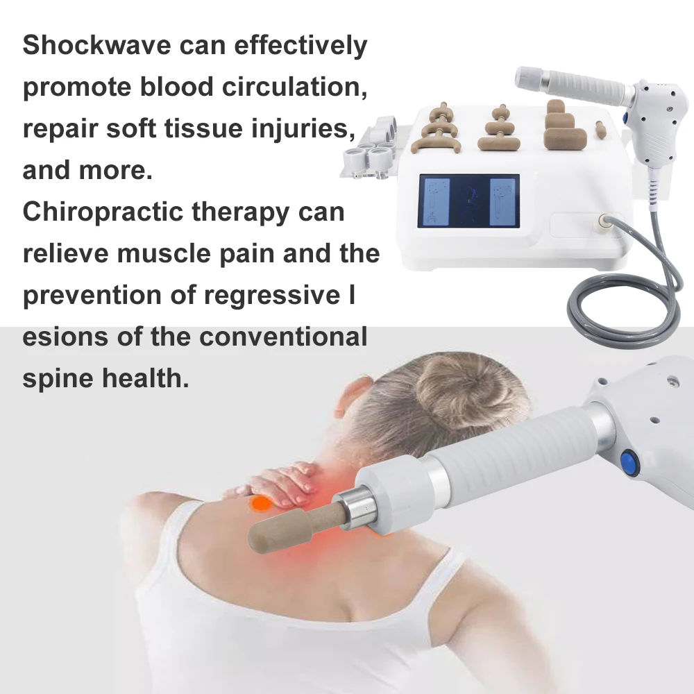 New Pneumatic Shockwave Therapy Machine for ED Treatment Relieve Limb Pain Spinal Correction Gun Shock Wave Massager