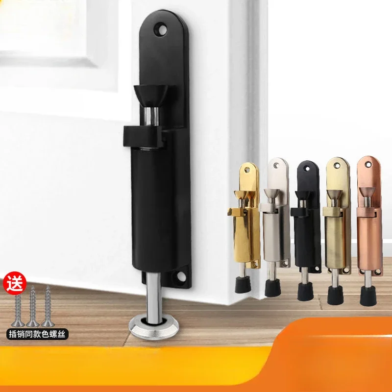 Zinc Alloy Foot-operated Lever Door Stops Adjustable Kickdown Bronze Holder Door Stop Hardware Buffer Fittings