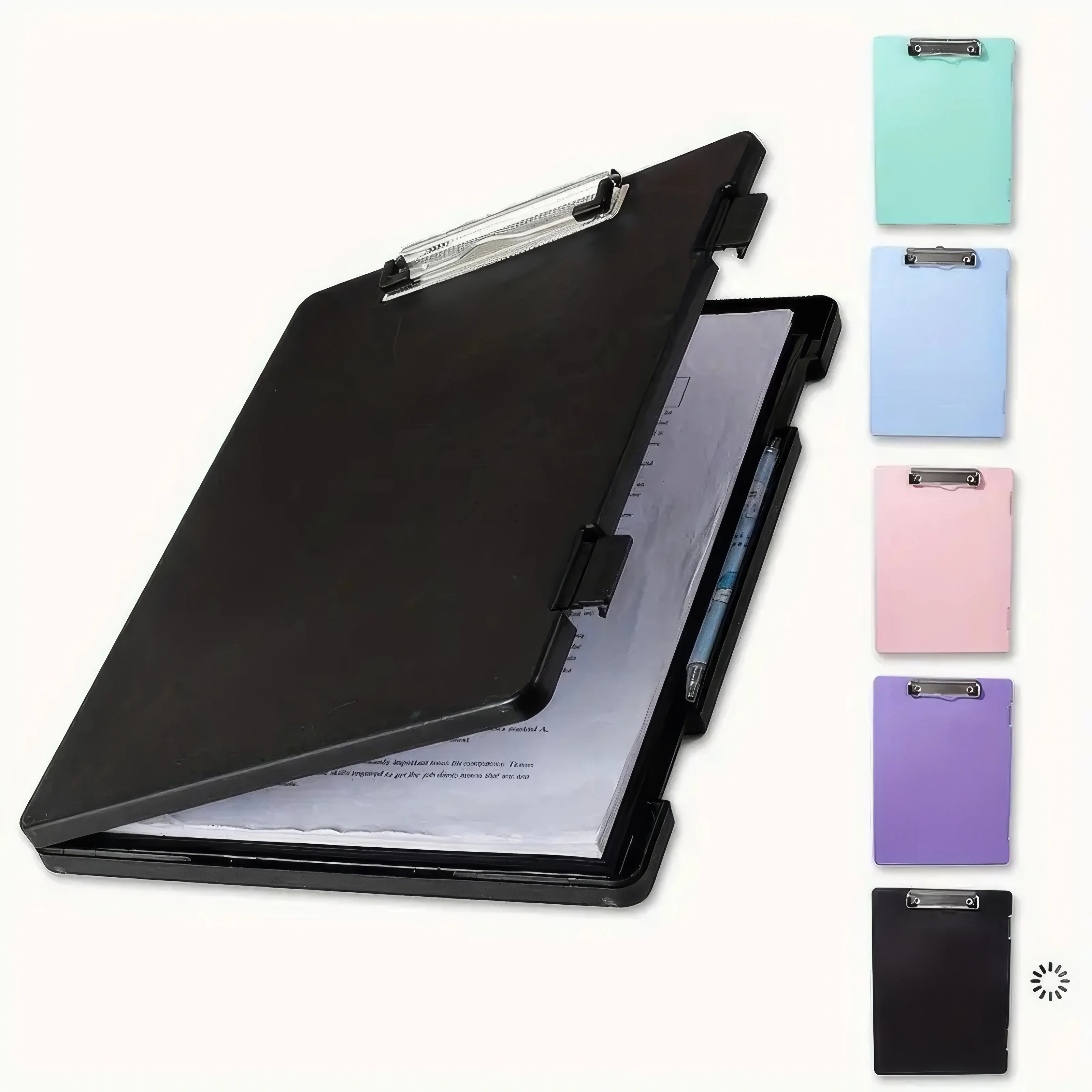 

All-in-One Black File Organizer Box | High-Capacity Storage for Easy Office & Study Document Management | Keep Desk Neat & Tidy