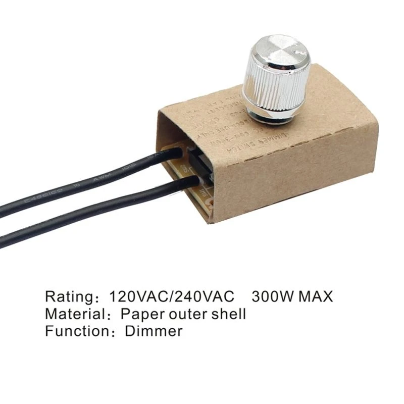 Controlador perilla atenuación LED 120V/240VAC Interruptor rotativo con papel para interruptor del controlador