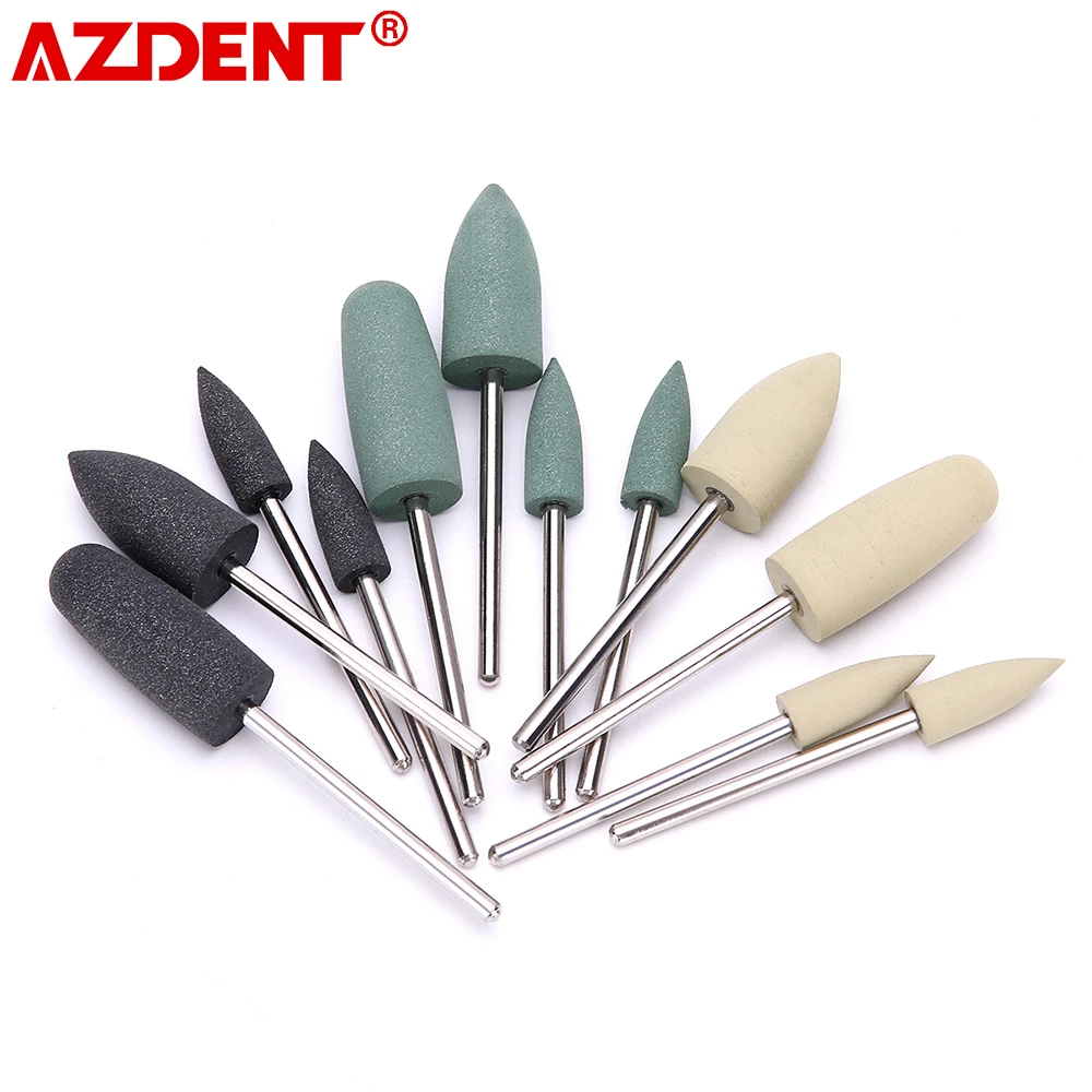 

AZDENT 12Pcs Dental Diamond Burs Hidden Resin Base Polishing Kit for Low Speed Handpiece HP 0412 Dentist Accessories