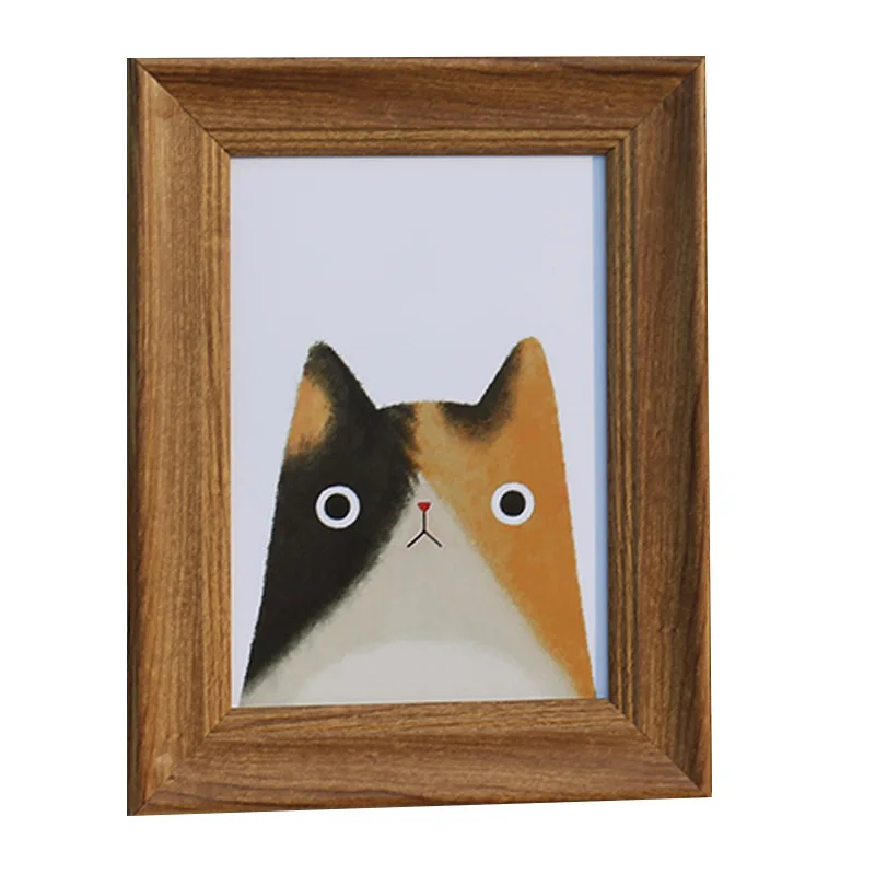 

Classic Walnut Texture Picture Frame Retro Picture Frame 6 "7" 8 "10" A4 Photo Frame Table Vertical Version Resin Album Display