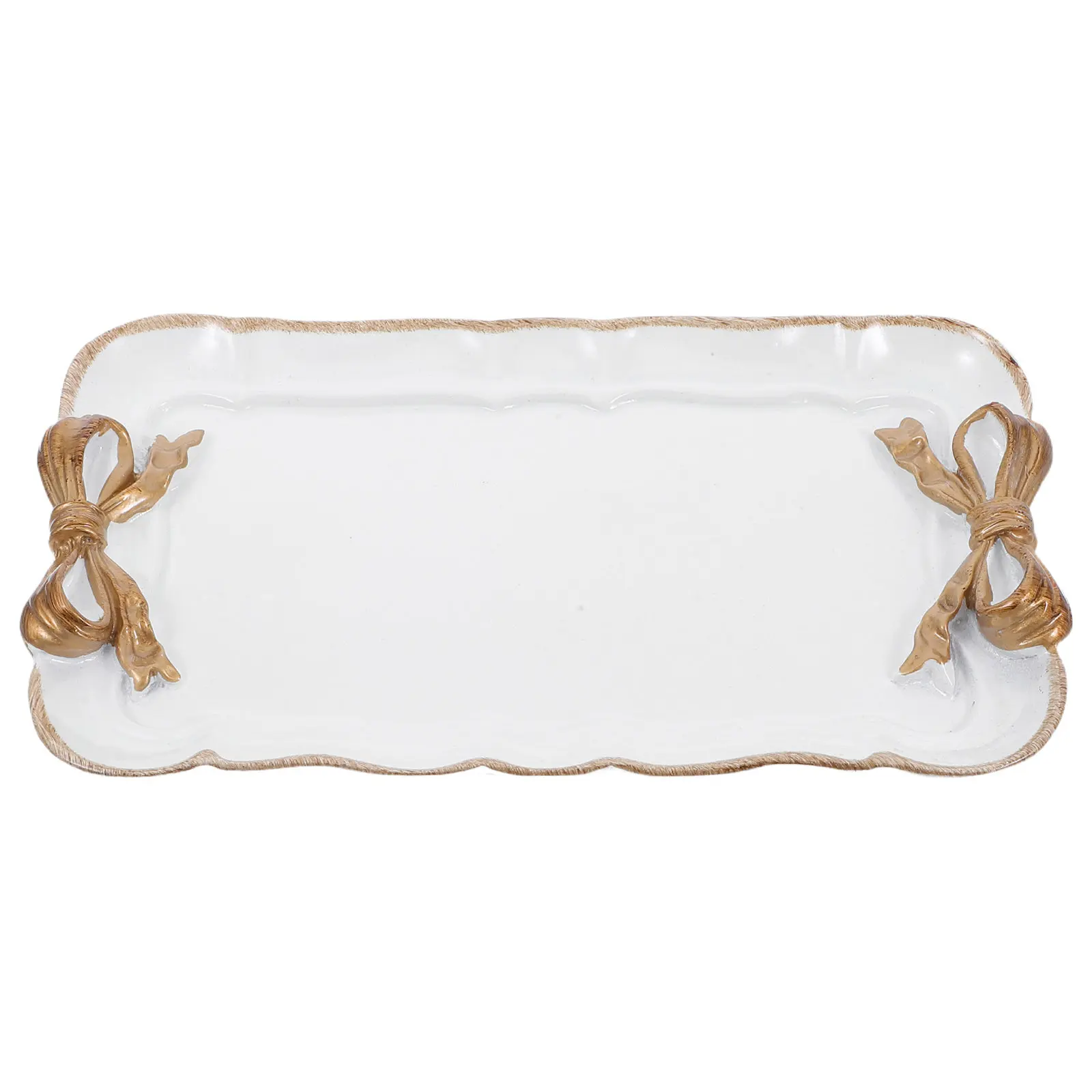 

Retro Bowknot Resin Jewelry Tray Hand-Painted Macaron Color Dessert Plate Snack Holder Photo Prop Gift for Wedding Birthday