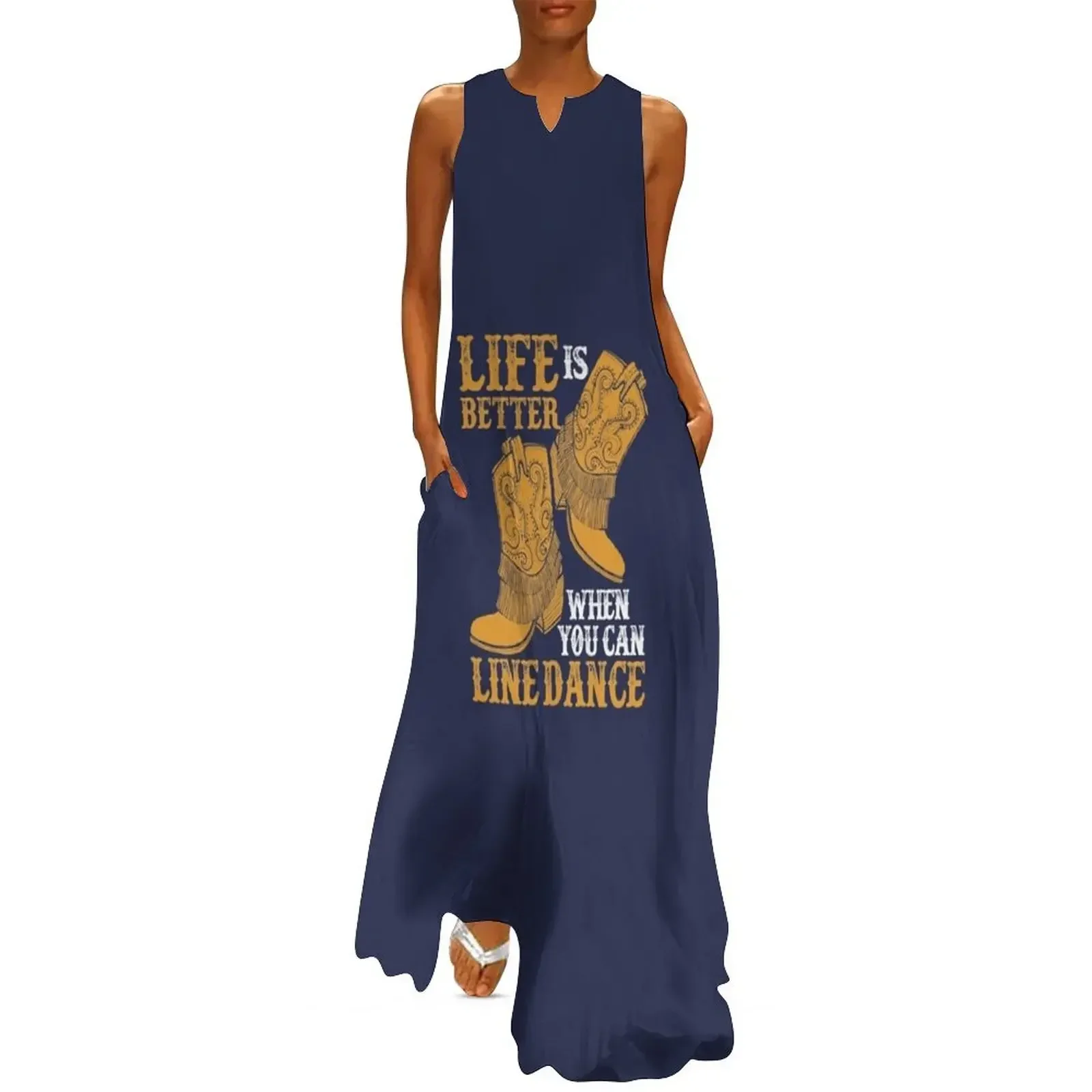 

Line Dancing Life Is Better When You Can Line Dance Long Dress Woman fashion dress women summer dress summer 2025 women