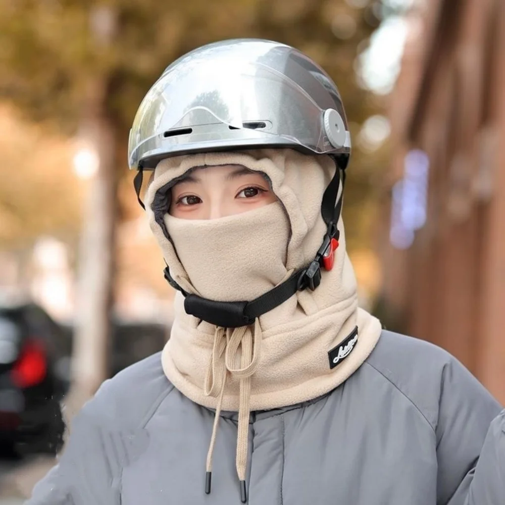 في الهواء الطلق يندبروف قبعة مريحة ركوب الدراجات هود قبعة دافئة قناع الوجه قبعة لينة 3 في 1 أفخم قبعة للمشي الجري الطقس البارد #2