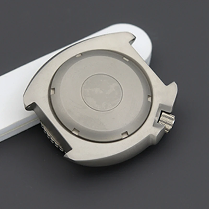 Watch Case Back Sand Blast Titanium Color Fit NH35 NH36 Movement For SKX007 SKX009 6105 Tuna Canned Shell Watch Case With O-Ring