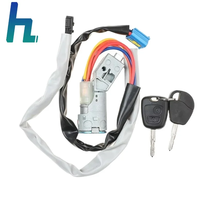 

4162CH Steering Wheel Lock Start Switch Ignition Switch with 2 Keys for Citroen Berlingo Peugeot Partner 4162CF