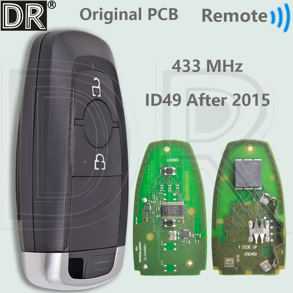 

DR Original PCB ID49 After2015 Chip 433.9MHz Proximity Car Remote Control Key For Ford Ecosport Ranger Raptor F150 F250 F350