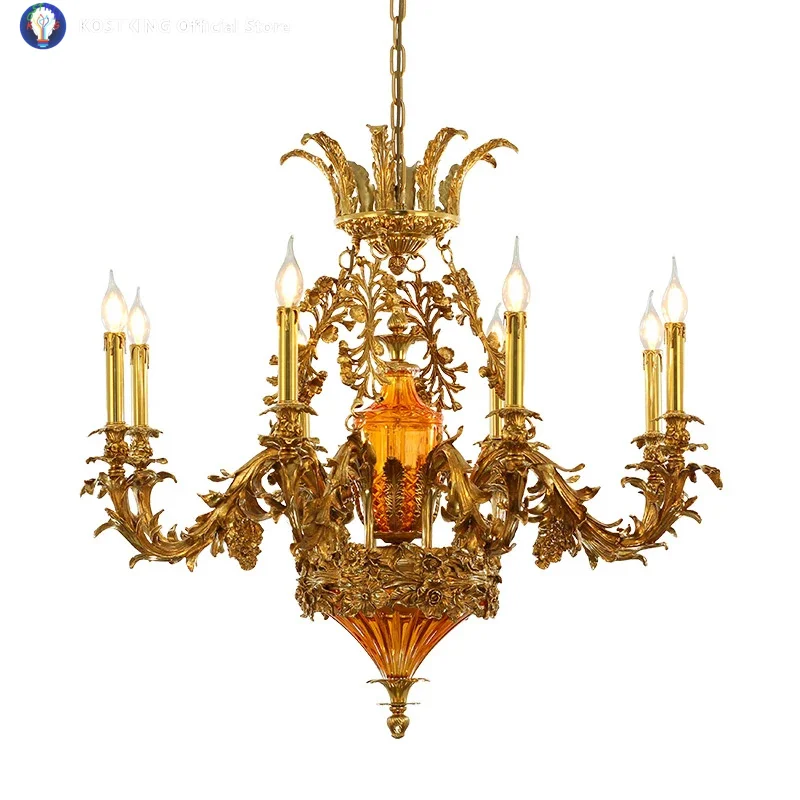 

Готическая люстра 2025, роскошные медные люстры, потолочный роскошный латунный подвесной светильник для гостиной
