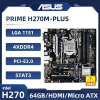 ASUS PRIME H270M-PLUS Motherboard Intel H370 LGA1151 Support i5-9400F 8600K i7-8700K i7-9700F i9-9900KF CPU M.2 NVME DDR4 64GB