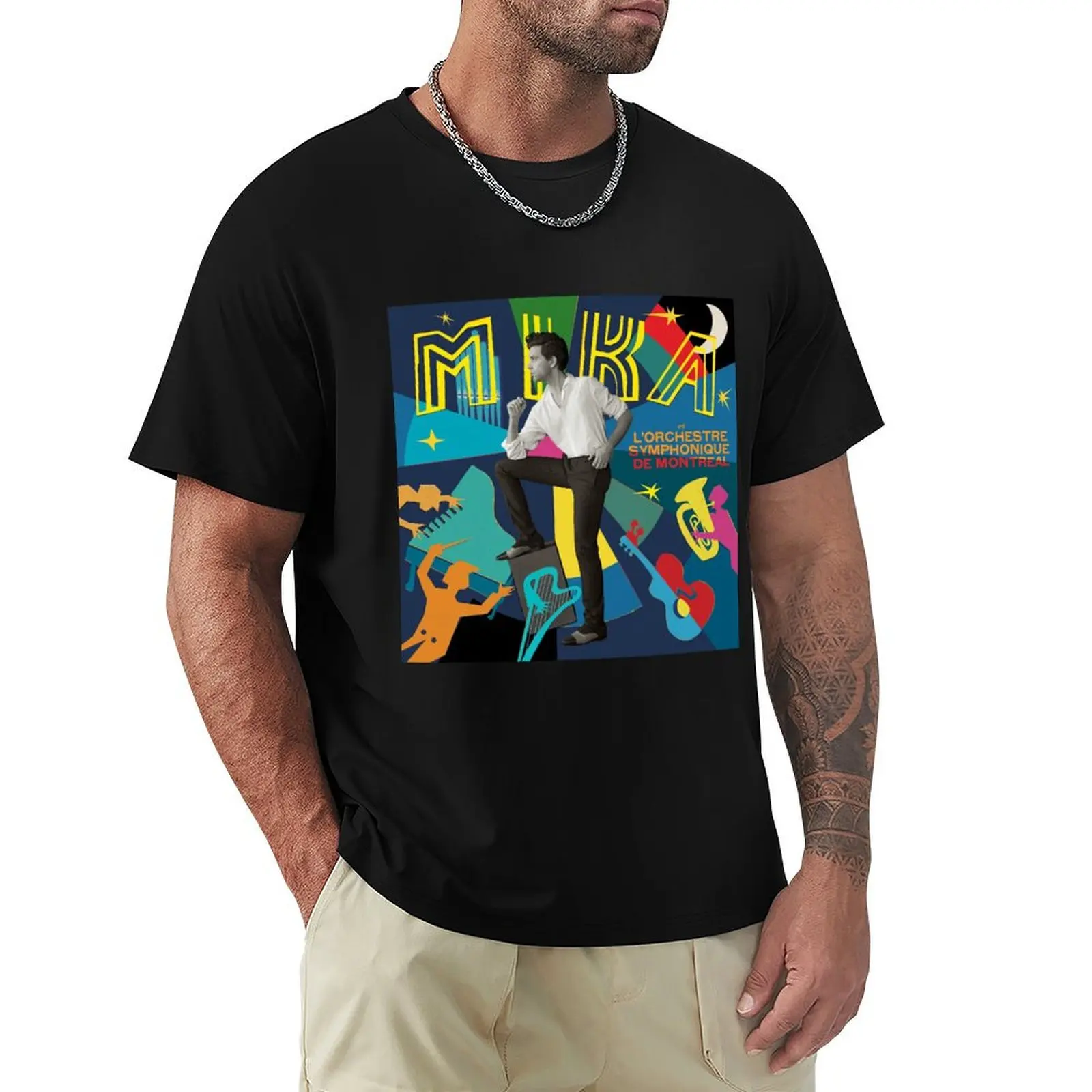 Camiseta Mika Mika y la Orquesta Sinfónica de Montreal, camiseta holgada de talla grande y alta