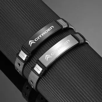 Spersonalizowana bransoletka damska męska ze stali nierdzewnej, regulowana, prezent dla Citroena C1 C2 C3 C4 C5 C6 C8 DS3 DS4 Grand Picasso C-ELYSEE 8 best sales akcesoria do citroena grand c4 picasso - №3
