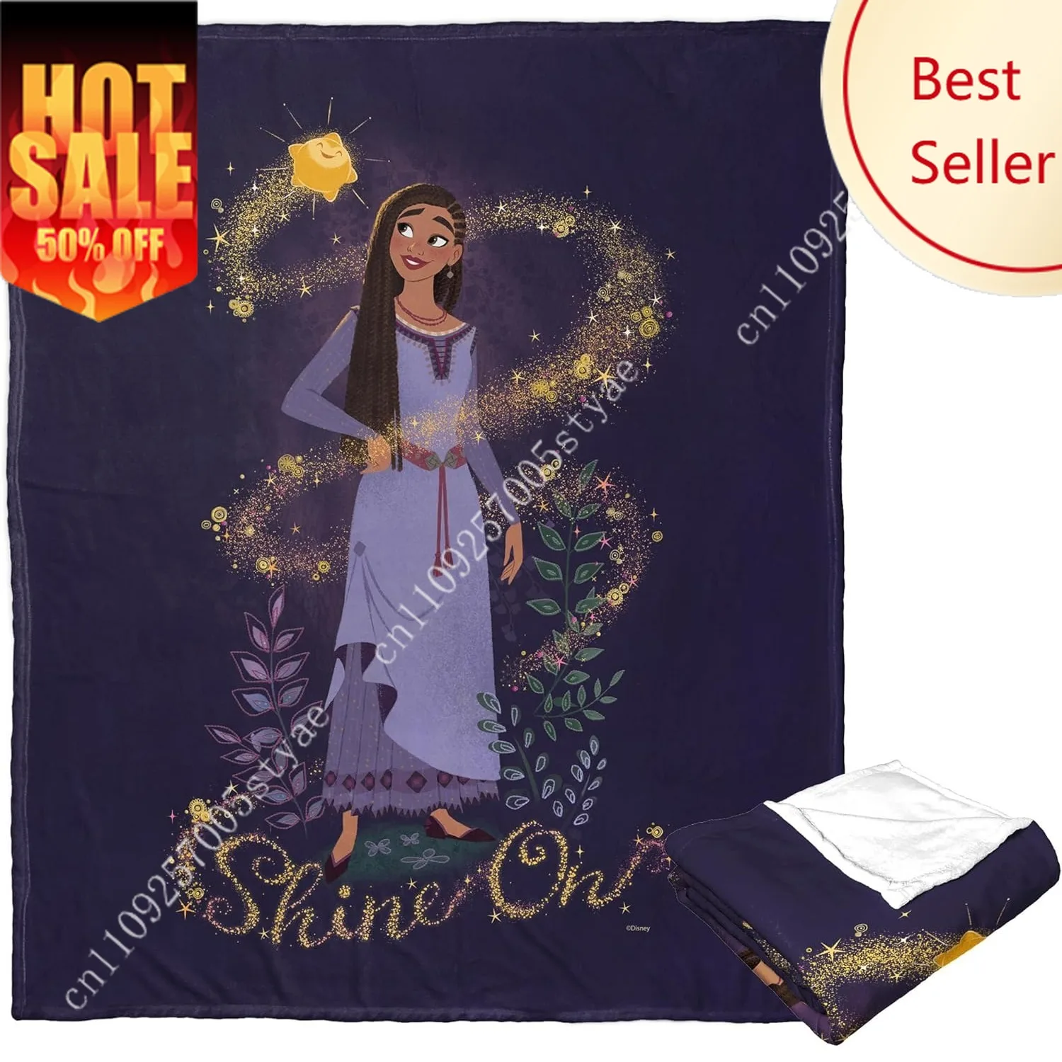 

NORTHWEST Disney Wish Silk Touch Throw Blanket Hining Star