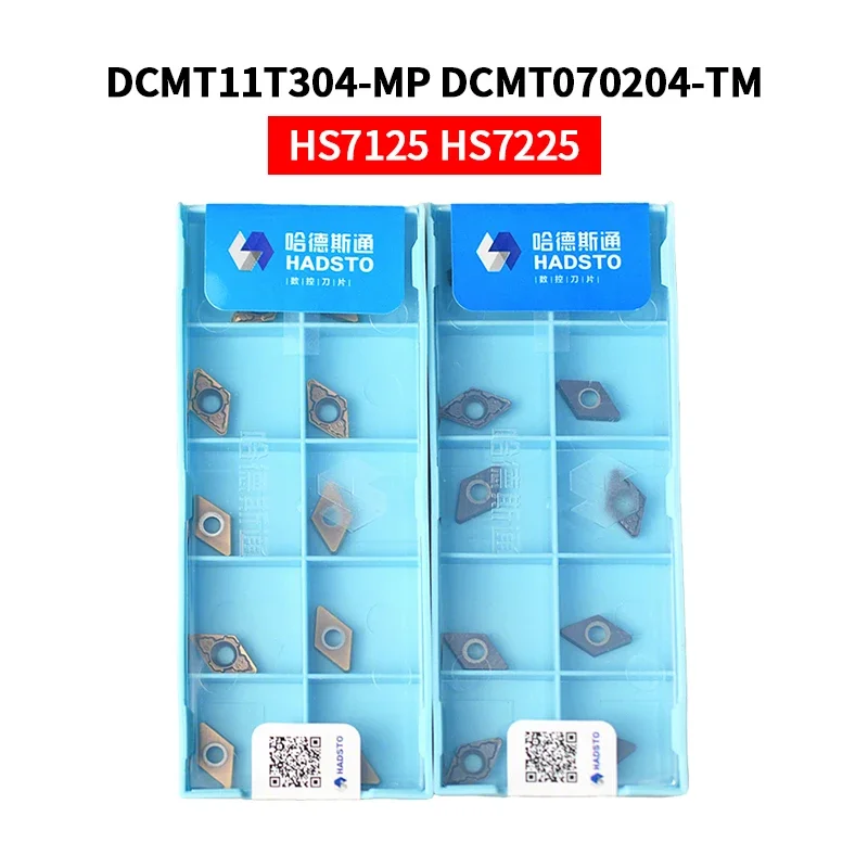 

10pcs HADSTO Original Carbide Turning Inserts DCMT070204 DCMT070208 DCMT11T304 DCMT11T308 TM MP HS7125 HS7225 CNC Cutting Blades