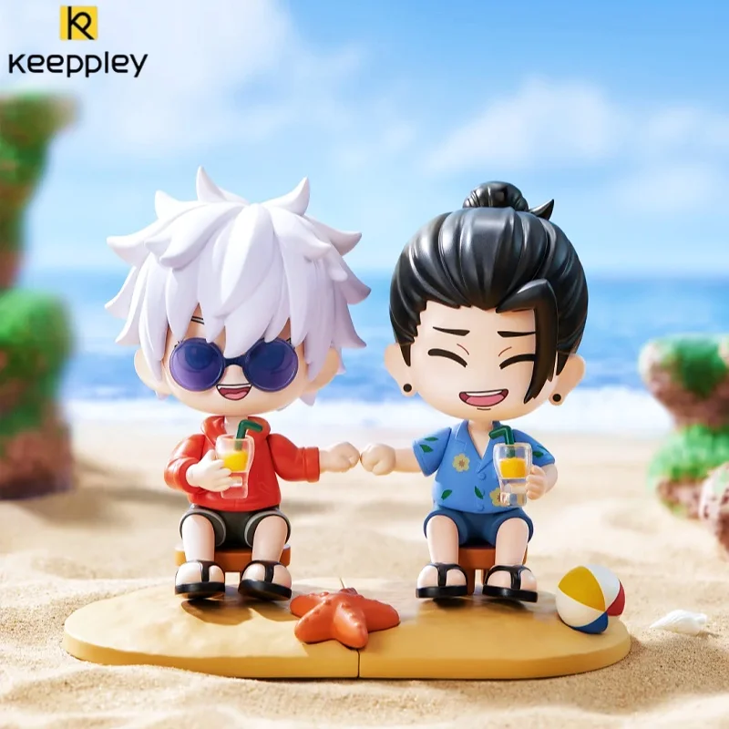 Keeppley Bausteine Jujutsu Kaisen Reißverschluss Puppe Ornament Anime Figur Montage Spielzeug Gojo Satoru Modell Kleine Partikel Puzzle