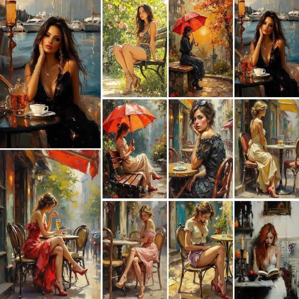 

Acrylic Painting By Numbers Sexy Girl Art Picture For Bedroom Wall Decoration Coloring By Numbers On Canvas Diy Paint Kits Gift