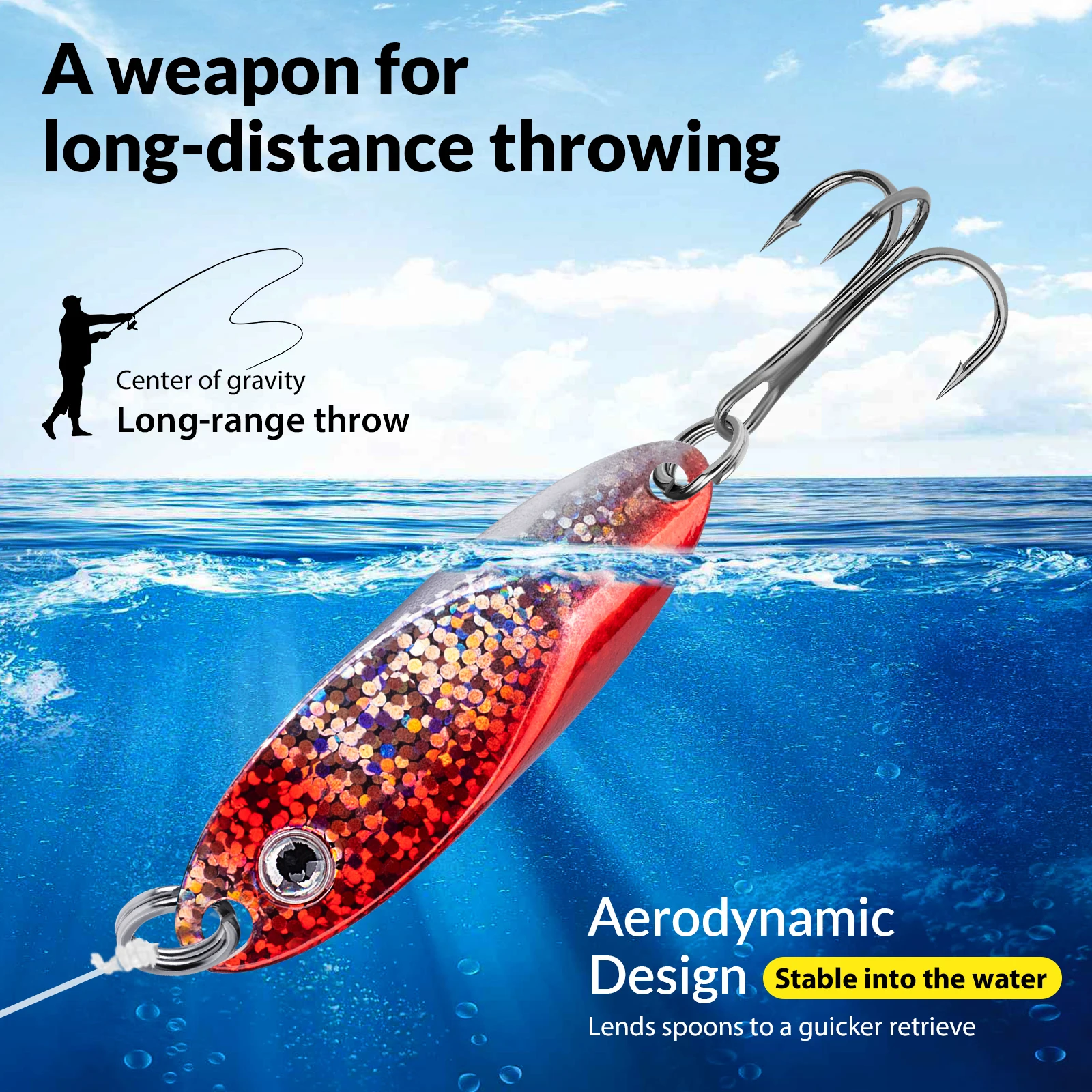 5pcs Metal Spinner Spoon Trout Lures 3.5g 5g 7g 10g 14g 3D Fish Eye Spinner Sequins Spoons Artificial Hard Baits For Pike Bass