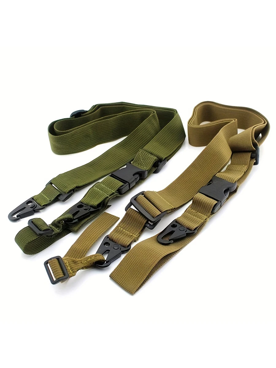 Tactical Rifle Sling, 3-Point Adjustable Canvas Rifle Strap, Multi-function Firearm Shoulder Belt, Outdoor Shooting Accessory