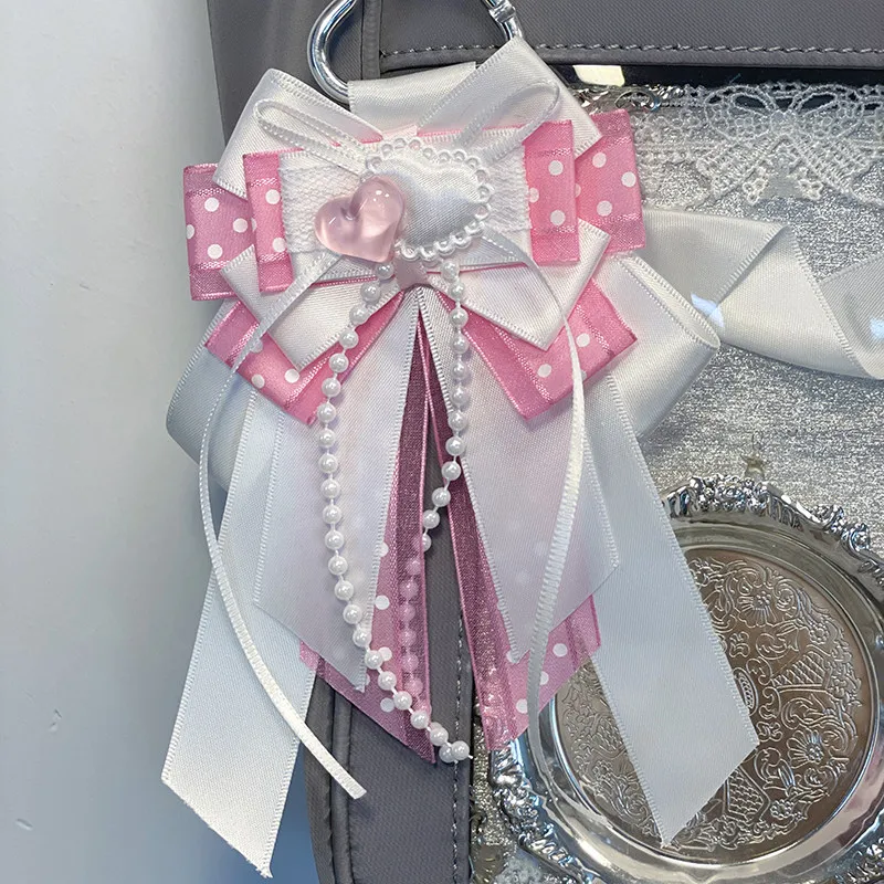 Hand Made Bownot Bag Charm Lolita Ita Bags Decoration Quadratic Element Anime Cosplay Crafts Award Rosette Ribbons