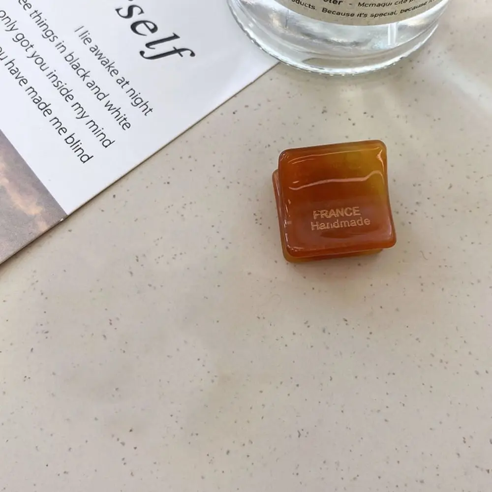 

Vintage Acetic Acid Mini Hair Claw Hair Grab Clip Square Acetate Hair Clips High Ponytail Clip Y2K Party