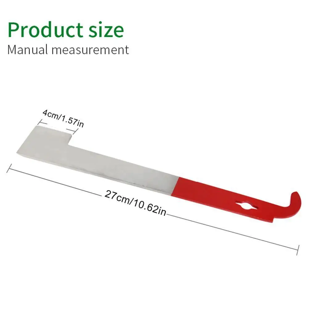 Ferramentas de apicultura 26.5cm j forma gancho apicultor ferramenta faca colmeia raspagem e levantador quadro abelha raspador inoxidável d3z0