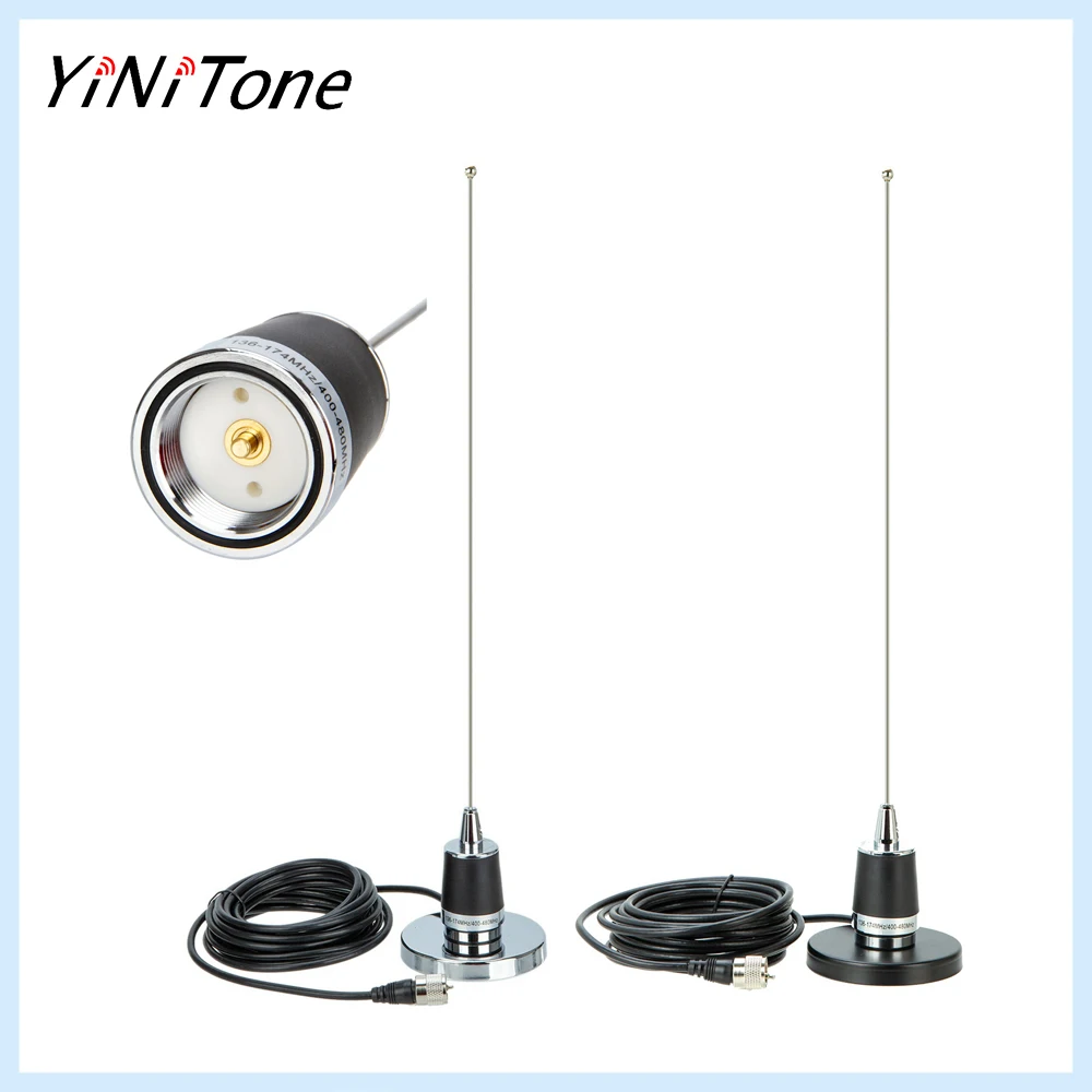Complete Dual Band NMO Antenna Kit NB-90 Base & 5M RG-58 Cable for Yaesu FT-7900R, ICOM IC-2200H, TYT TH-9800, QYT KT-8900