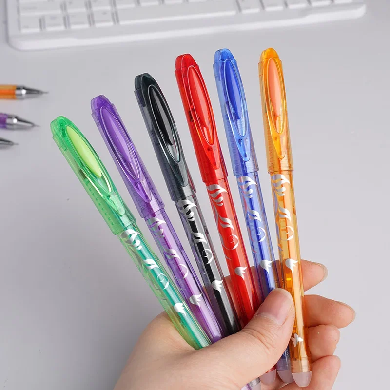 66pcs Erasable Pen refill Set Blue Black Ink Gel Pen Erasable Refill Rod Washable Handle School Office Writing Stationery