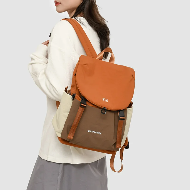 

Fashion Women's Backpack Original Design Nylon Patchwork Travel Backpacks Lightweight Girls School Bag Casual Bags for Women