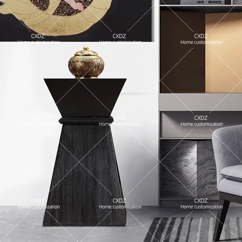 Thai Style Corner Sofa Table Simple Atmospheric Small Square Coffee Side Table Modern Living Room Furniture Minimalist Design