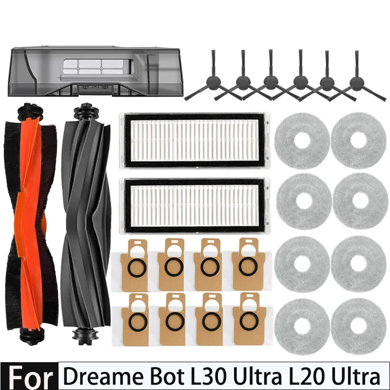 For Dreame Bot L30 Ultra L20 Ultra vacuum cleaner, consumables, main side brush, Hepa filter, vacuum cleaner  accessories