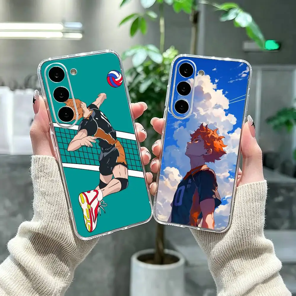 sport Shonen Anime H-Haikyu Clear Hard Phone Case For Samsung A71, A70, A52, A51, A40, A30,Transparent Cover
