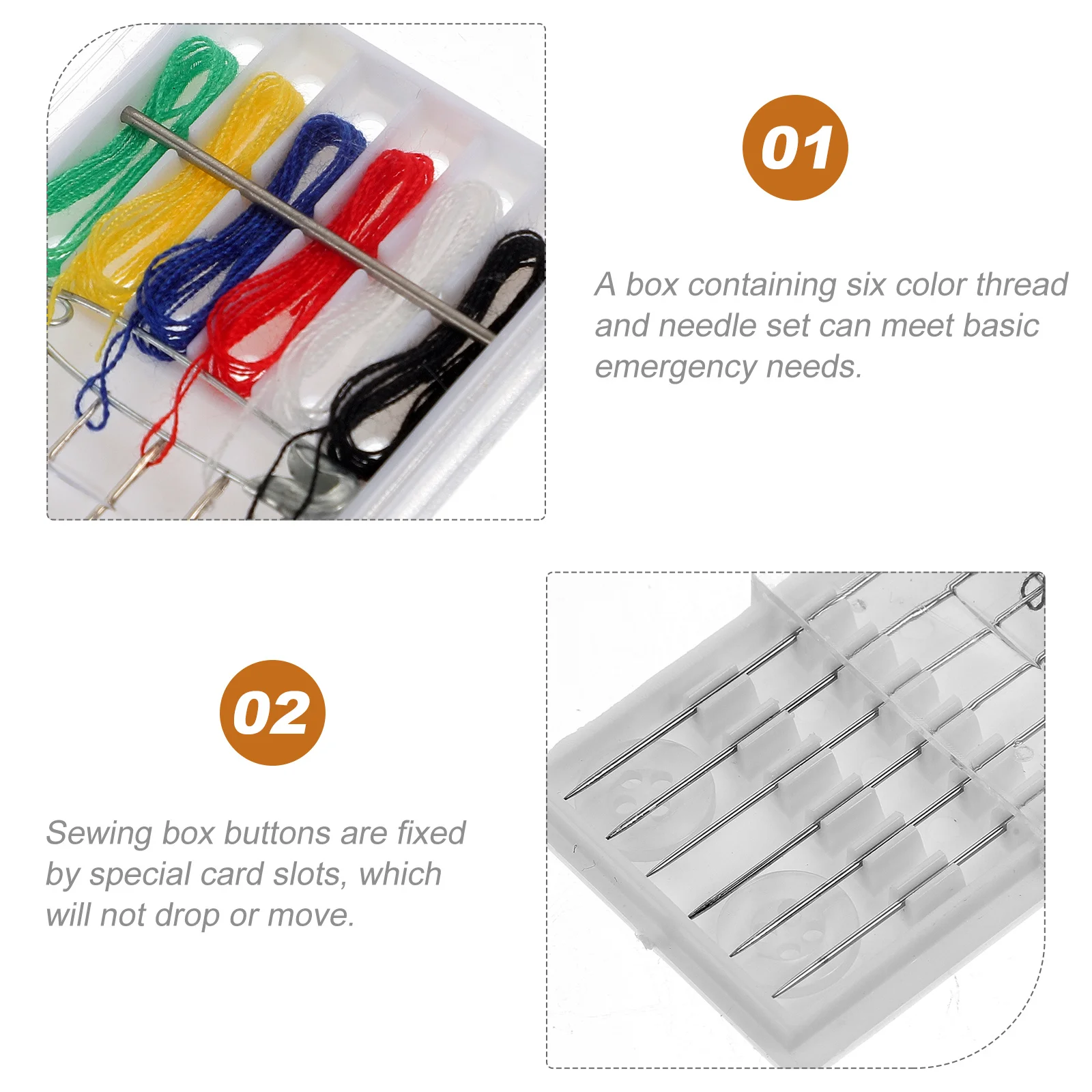 

10 Boxes Hand Sewing Thread Tools Disposable Sewing Kit Portable Travel Hotel Needlework Case Durable Hotel Quilting Kit